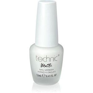 Technic Cosmetics Matte Nail Varnish hosszantartó körömlakk matt hatással árnyalat White 12 ml kép