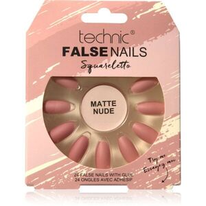 Technic Cosmetics False Nails Sqarletto műköröm Matte Nude 24 db kép