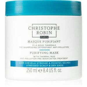 Christophe Robin Purifying Mask with Thermal Mud tisztító maszk szennyezett levegőnek kitett hajra 250 ml kép