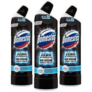 Domestos zéró Blue WC vízkőoldó gél fertőtlenítő hatással, 3x750 ml kép