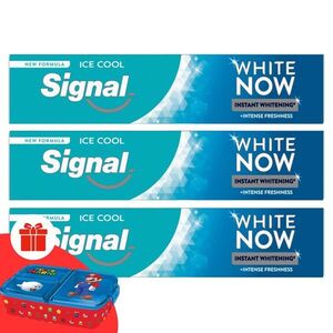 Signal White Now Ice Cool fogkrém 3x75ml + Ajándék Signal Uzsonnásdoboz kép