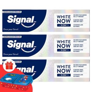 Signal White Now 3in1 Original fogkrém 3x75ml + Ajándék Signal Uz... kép