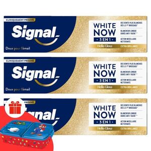 Signal White Now 3in1 Hello Glow fogkrém 3x75ml + Ajándék Signal... kép