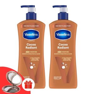 Vaseline Cocoa Radiant hidratáló kakaóvajas testápoló 2x600ml + A... kép