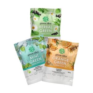 Kedvezményes gyógynövényes cukorkacsomag: Mint Green + Herbal Green + Orange Green – Green idea kép