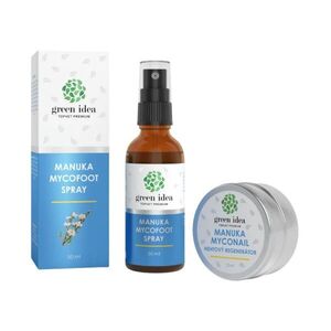 Kedvezményes lábápoló csomag: Manuka MYCOFOOT spray + Manuka MYCONAIL regeneráló körömolaj – Green idea kép