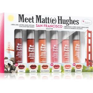 theBalm Meet Matt(e) Hughes Mini Kit San Francisco folyékony rúzs szett a hosszan tartó hatásért 6 db kép