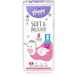 BELLA Baby Happy Soft&Delicate eldobható pelenkák nedvességelvezető csatornákkal 11-18 kg 52 db kép