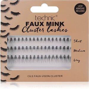 Technic Cosmetics Faux Mink Cluster Lashes műszempillák ragasztóval 54 db kép