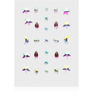 Diva & Nice Cosmetics Face Stones matricák az arcra Pink Tears 35 db kép