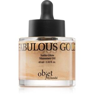 KUNDAL Objet Satin Glow Shimmer Oil csillogó olaj hidratáló hatással árnyalat Fabulous Gold 45 ml kép