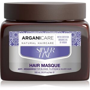 Arganicare Silver Hair Mask haj maszk semlegesíti a sárgás tónusokat 500 ml kép