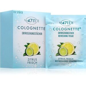 4711 Colognette Wipes frissítő nedves törlőkendők unisex 10 db kép