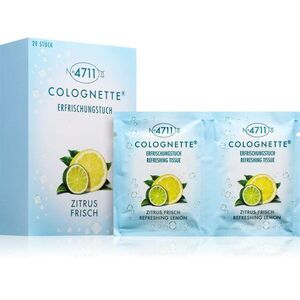 4711 Colognette Wipes frissítő nedves törlőkendők unisex 20 db kép