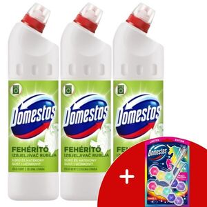 Domestos sűrű Fehérítő folyadék Zöld Kert 3x750ml + Ajándék Domes... kép
