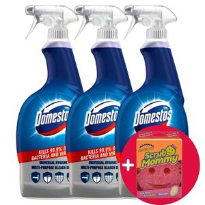 Domestos Universal Hygiene fertőtlenítő hatású tisztító spray, 3x... kép