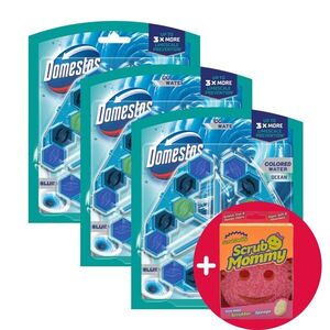 Domestos Blue Water Ocean WC illatosító blokk, 9x48 g + Ajándék S... kép