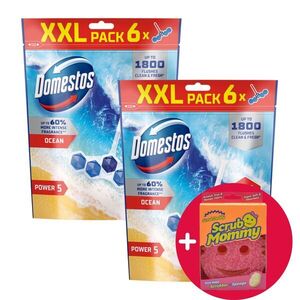 Domestos Power5 Ocean WC illatosító blokk, 12x50 g + Ajándék Scru... kép
