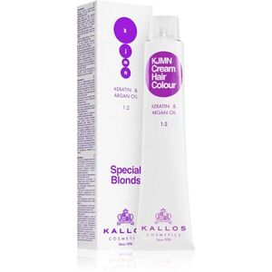 Kallos KJMN Professional Cream Hair Colour Keratin & Argan Oil hajfesték árnyalat 901 Ultra Light Ash Blond 100 ml kép