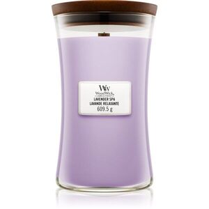 Woodwick Lavender Spa illatgyertya fa kanóccal 609.5 g kép