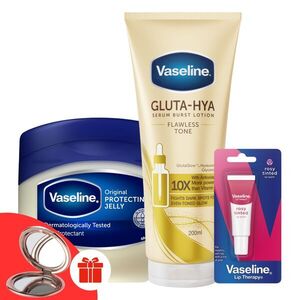 Vaseline Bőr- és ajakápoló csomag + Ajándék Vaseline tükör kép