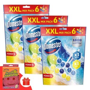 Domestos Power5 Ocean/Lime WC illatosító blokk, 18x50g + Ajándék... kép