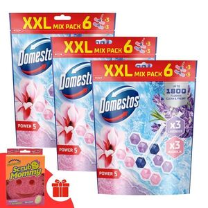 Domestos Power5 Magno/Laven WC illatosító blokk, 18x50g + Ajándék... kép