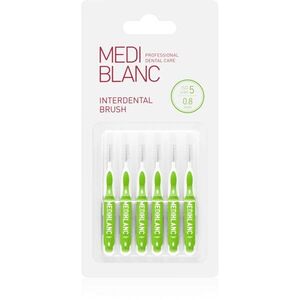 MEDIBLANC Interdental Pick-brush fogközi fogkefe 0, 8 mm Green 6 db kép