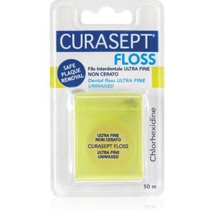 Curasept Dental Floss Ultra Fine Unwaxed viaszmentes fogselyem antibakteriális adalékkal 50 m kép