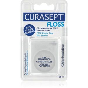 Curasept Dental Tape PTFE Flat Section teflon bevonatú fogselyem antibakteriális adalékkal 35 m kép