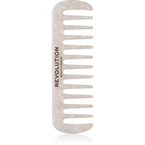 Revolution Haircare Natural Curl Wide Tooth Comb fésű a hullámos és göndör hajra árnyalat White 1 db kép