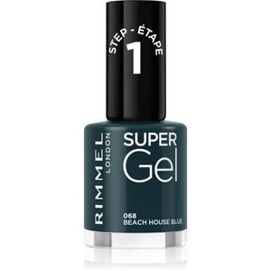 Rimmel Super Gel géles körömlakk UV/LED lámpa használata nélkül árnyalat 068 Beach House Blue 12 ml kép