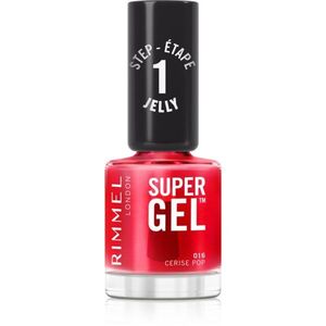 Rimmel Super Gel géles körömlakk UV/LED lámpa használata nélkül árnyalat 016 Cerise Pop 12 ml kép