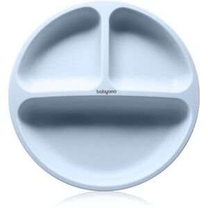 BabyOno Siilicone Plate 6m+ osztott tányér tapadókoronggal Blue 1 db kép