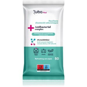 Luba Med Antibacterial Complex nedves törlőkendők alkoholmentes 50 db kép