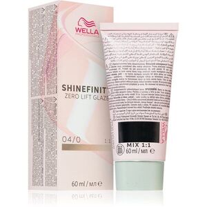 Wella Professionals Shinefinity Zero Lift Glaze tartós hajszínező árnyalat 04/0 - Natural Espresso 60 ml kép