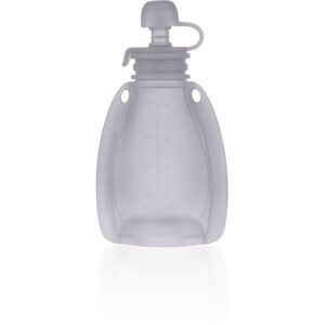 Zopa Silicone Refillable Baby Food Pouch tasakos püré 0 m+ Transparent Grey 120 ml kép