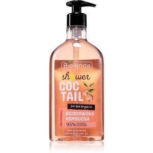 Bielenda Shower Coctail Peach + Kombucha felfrissítő tusfürdő gél regeneráló hatással 400 ml kép