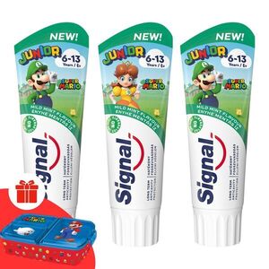 Signal Junior Super Mario mentás fogkrém 3x75ml + Ajándék Signal... kép
