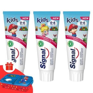 Signal Kids Epres Fogkrém 3x50ml + Ajándék Signal Uzsonnásdoboz kép