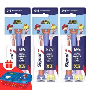 Signal Kids Super Mario Soft gyerek Fogkefe 9db + Ajándék Signal... kép