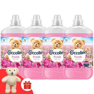 Coccolino Fresh Silk Lily öblítő, 296 mosás, 4x1702 ml + Ajándék... kép