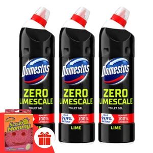 Domestos zéró Blue WC vízkőoldó gél fertőtlenítő hatással, 3x750m... kép