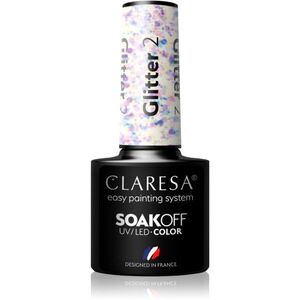 Claresa SoakOff UV/LED Color Glitter géles körömlakk árnyalat 2 5 g kép
