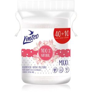 Linteo Natural Cotton Pads sminklemosó vattakorong Maxi 40 + 10ks 50 db kép