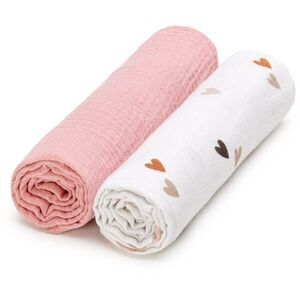 T-TOMI BIO Muslin Diapers mosható pelenkák Love 65 x 65 cm 2 db kép
