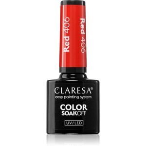 Claresa SoakOff UV/LED Color Rainbow Explosion géles körömlakk árnyalat RED 406 5 g kép