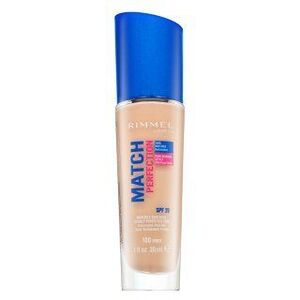 Rimmel London Match Perfection 24HR SPF20 Foundation folyékony make-up az egységes és világosabb arcbőrre 100 Ivory 30 ml kép
