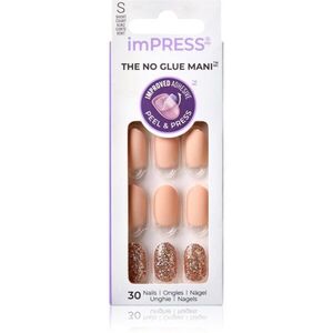 KISS imPRESS The No Glue Mani Short műköröm öntapadós Evanesce 30 db kép