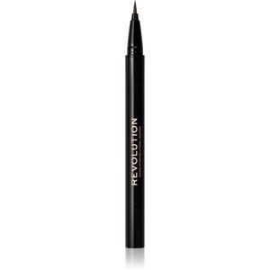 Revolution Hair Stroke Brow Pen szemöldök fixáló árnyalat Dark Brown 0.5 ml kép